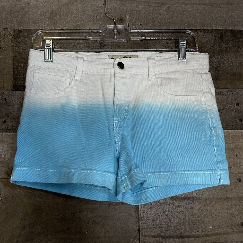 Vanilla Star Women's Jean Shorts Juniors Size 16 White and Blue 5 Pocket Walking